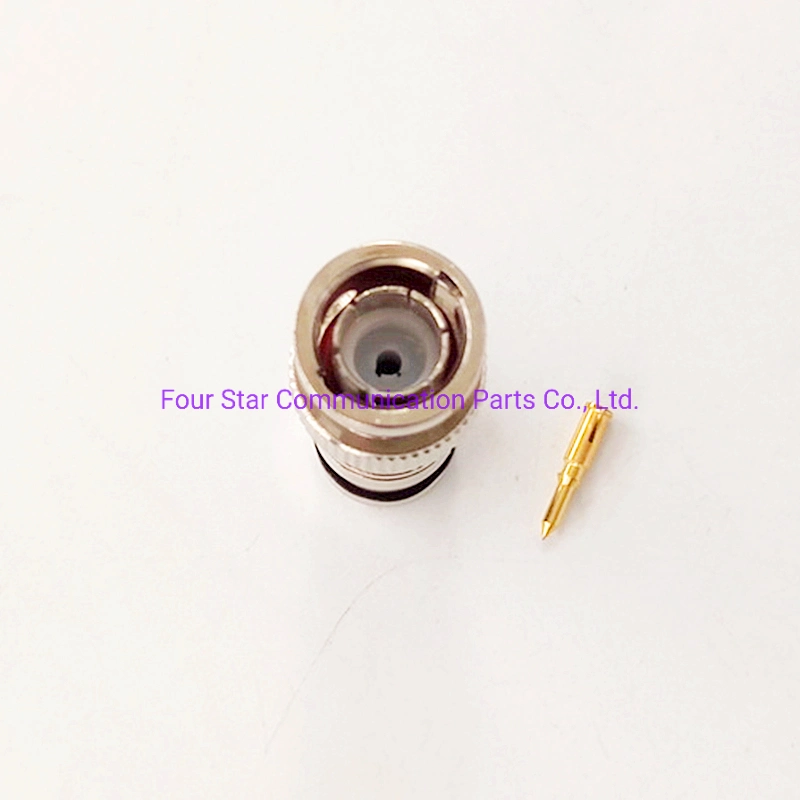 75ohm Antenna Wire Electrical Waterproof CCTV Audio BNC Male Plug RF Coaxial Connector for RG6 Cable Made in Zinc Alloy