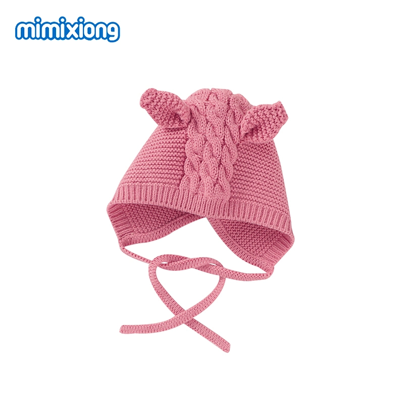 Wholesale/Supplier Price Baby Girl Boy Hats Autumn Winter Fashion Warm Knitted Hats with Cute Ears