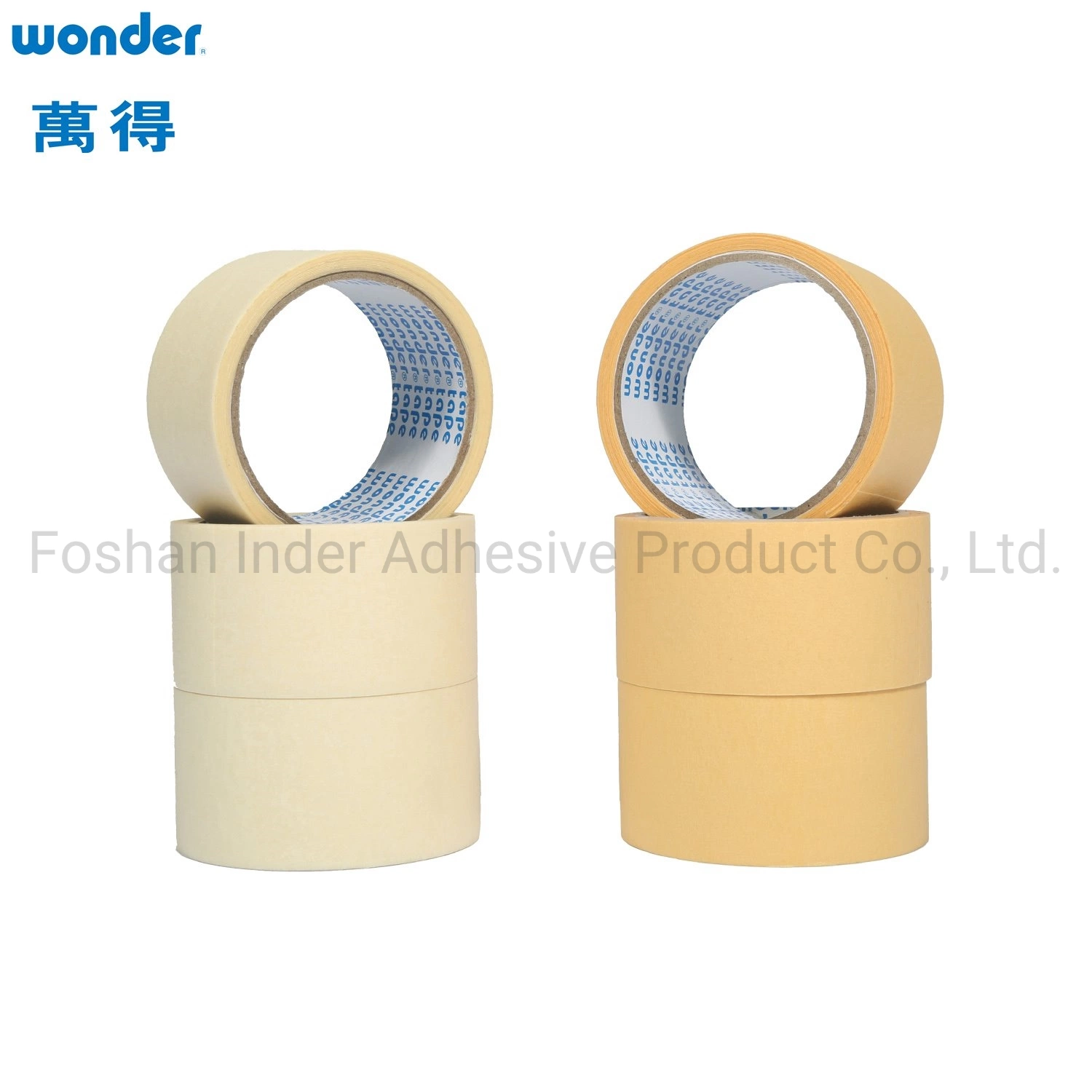 Wonder Brand Reliable Quality Normal Temperature Rubber Glue Masking Crepe Paper Tape