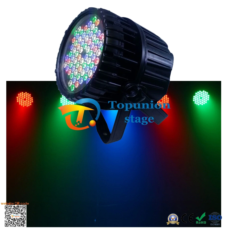 72pcs PAR LED exterior IP65 de la luz de la tintura de la luz de la superficie puede para el teatro Bar el rendimiento