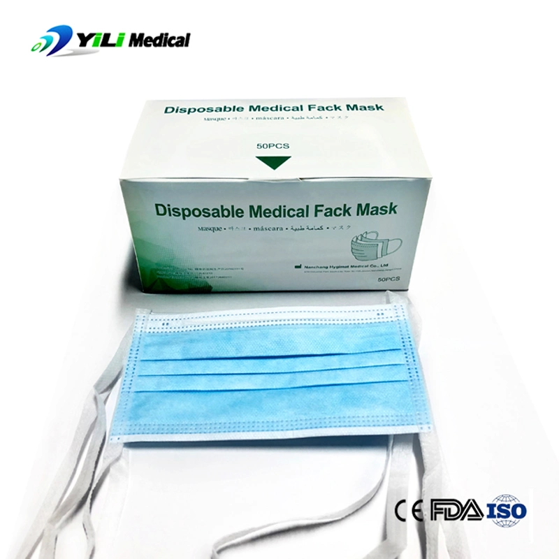 3ply Nonwoven Máscara de protección desechables Mascarilla igualan en