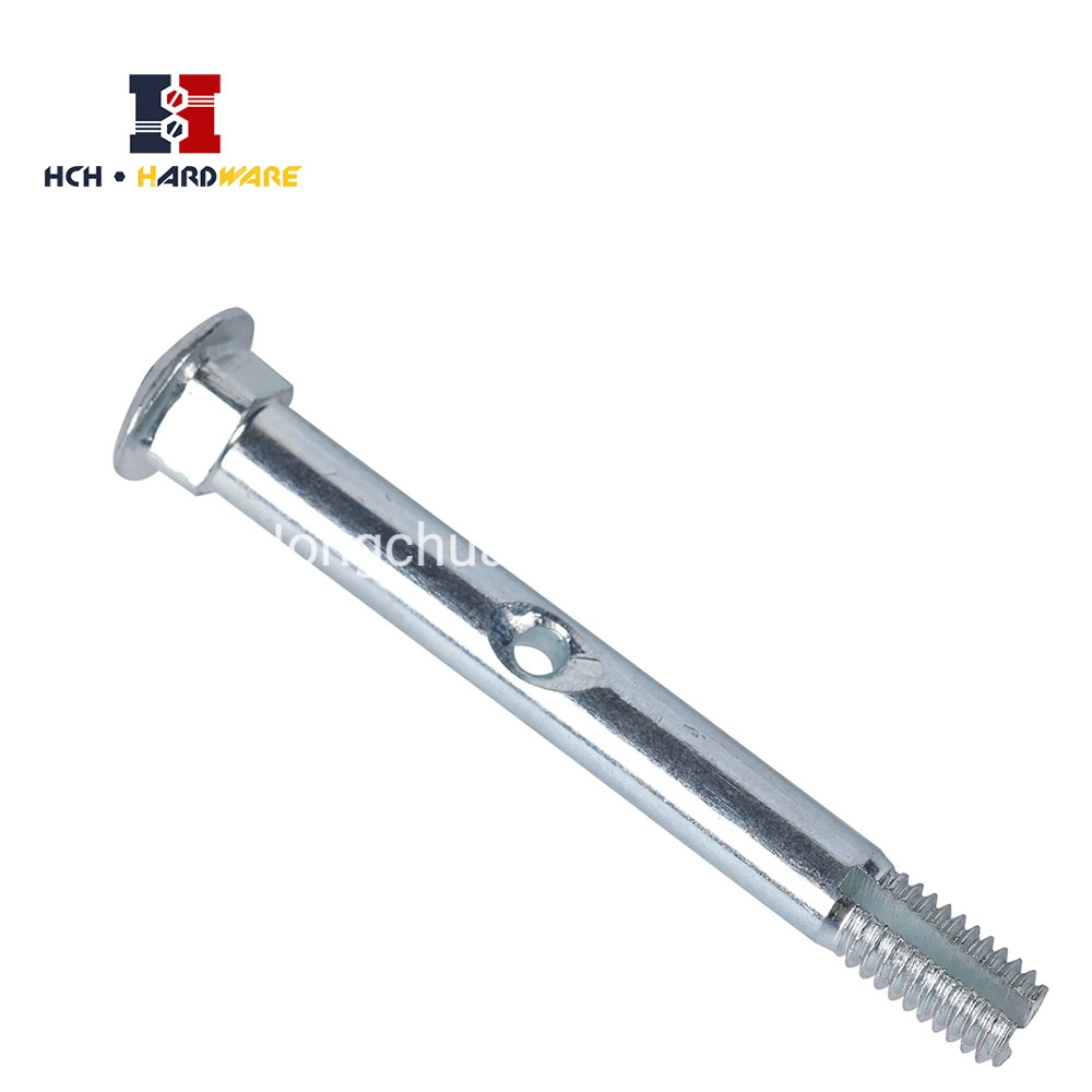 Furniture Hardware Zinc Plated Customized Non Standard OEM Carbon Steel Hex Head Bolt with Hole