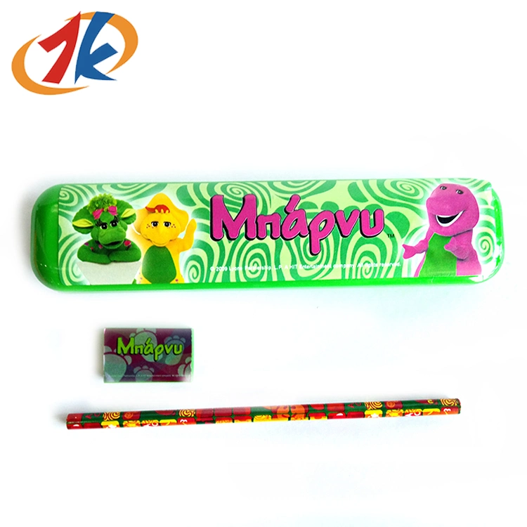 Stationery Kids Plastic Pencil Case with Pencil and Eraser