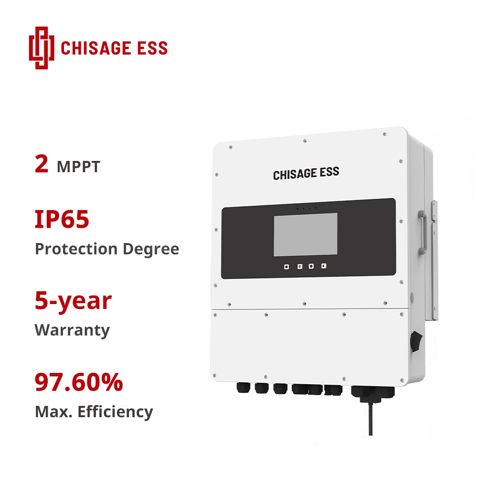 Chisage Ess Solar Battery IP65 5kw 8kw 10kw 12kw Three Phase on and off Hybrid Inverter