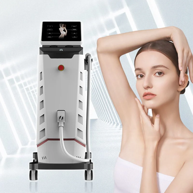 Neueste Vertikale Diode Laser Haarentfernung Ice Laser Triple Wellenlängen 808/755/1064nm Ästhetische Hautpflegeausrüstung