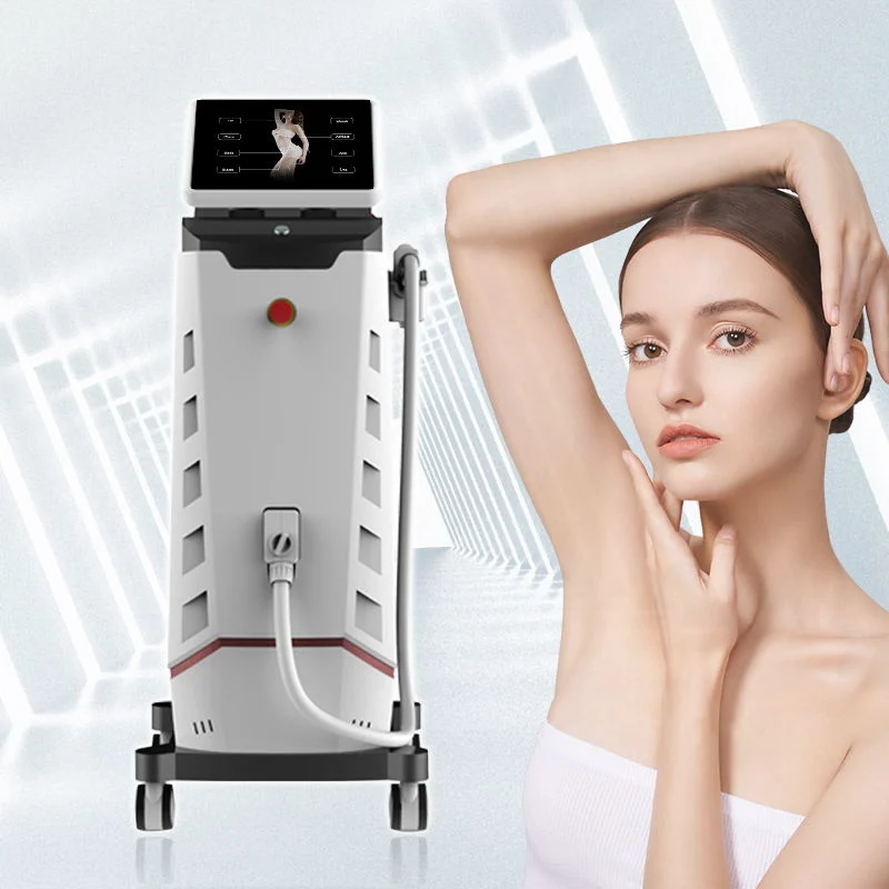 Diode Laser verticale la plus récente d'épilation laser à ondes de la glace 808/755/1064Triple esthétique du matériel de soins de peau nm