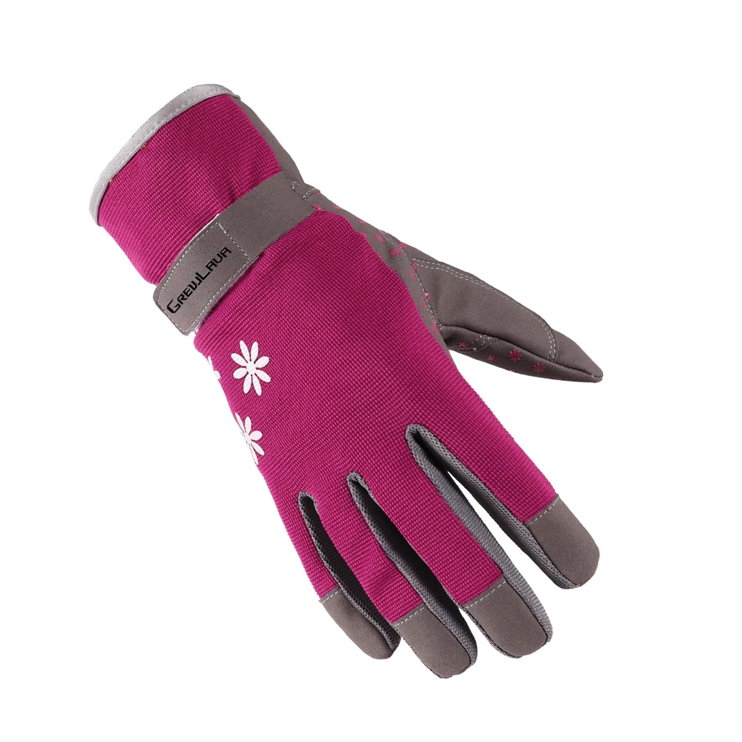 Silikon-Druck Anti-Skid Sicherheit Yard Arbeit Waschbar Synthetisches Leder Gartenarbeit Rose Pruning Handschuhe Angepasst