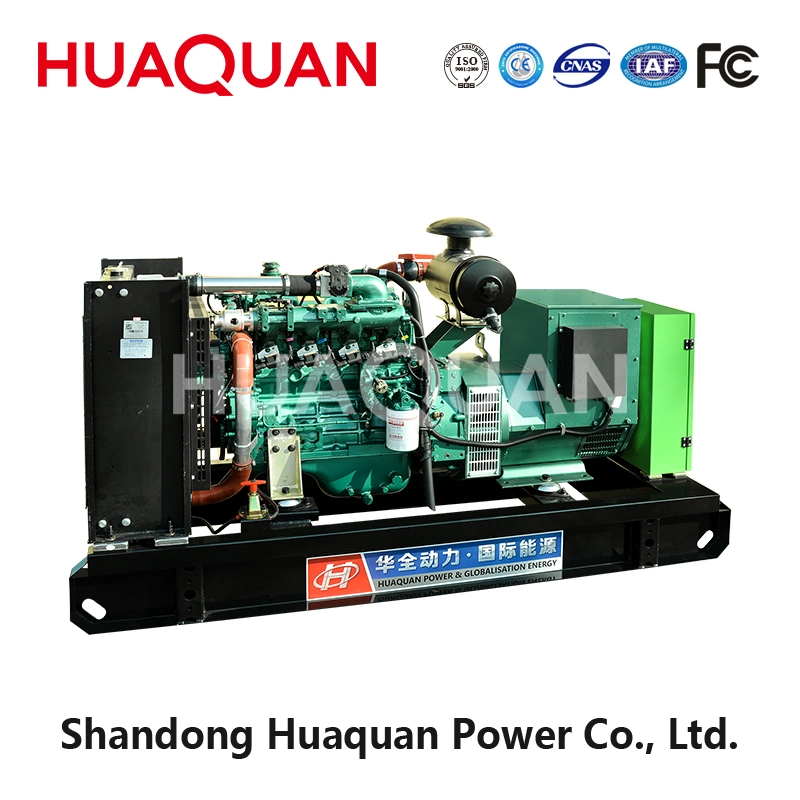 Yuchai Engine Open Type 50kw 62.5kVA Natural Gas/CNG/LNG Generator