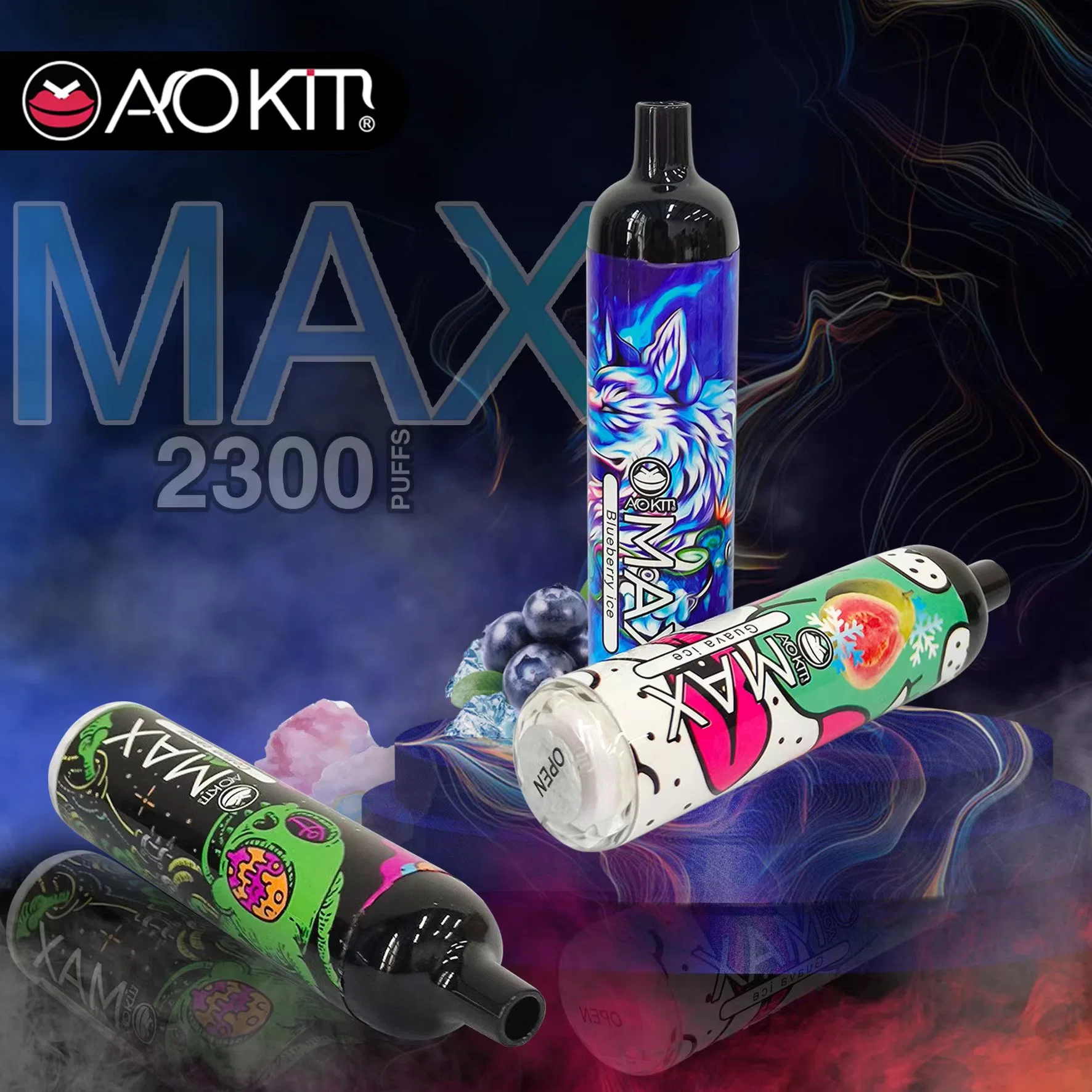 Aokit Max 2300 Puffs Disposable/Chargeable Vapes Wholesale/Supplier Disposable/Chargeable Vape Pen Shenzhen Manufacturer