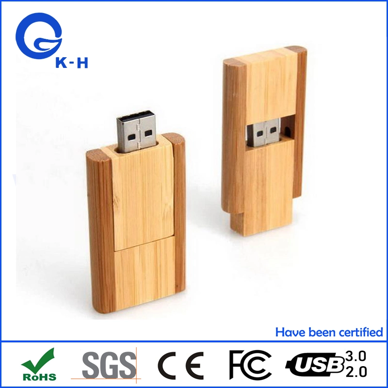 Driver de mémoire flash USB en bois de gros cadeau de mariage d'entraînement de saut de 16Go à 32 Go