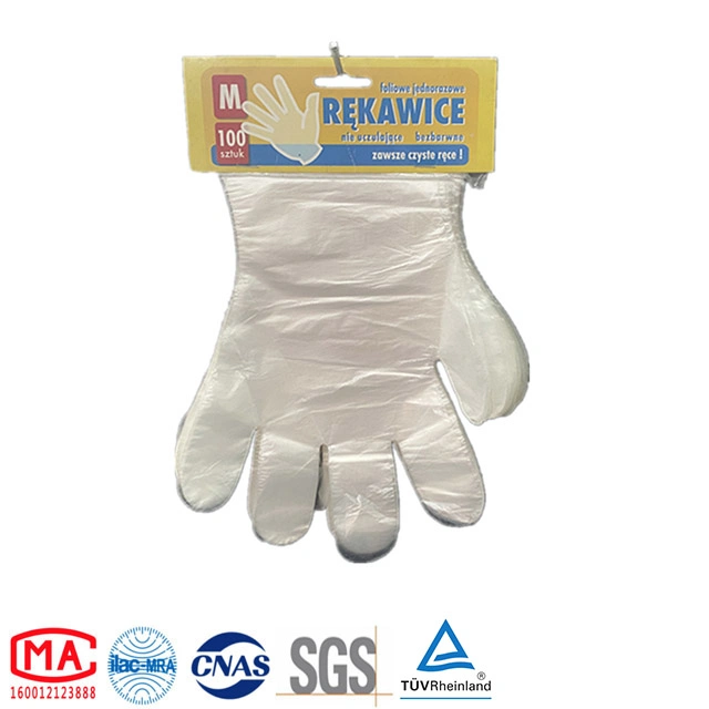 Eyeleted PE Disposable Plastic Gloves Restaurant Caf&eacute; Shopping Mall Gas Station Gloves