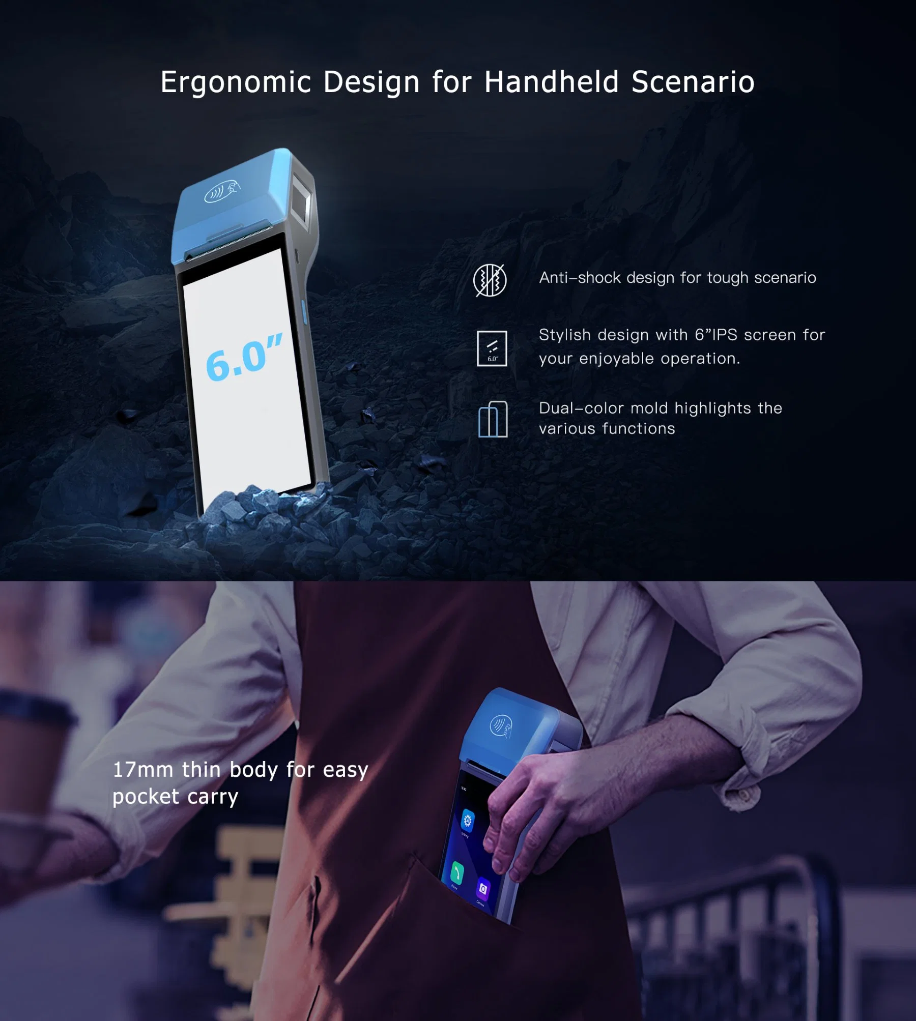 Berühren Sie All in One NFC Reader Fingerprint POS Terminal