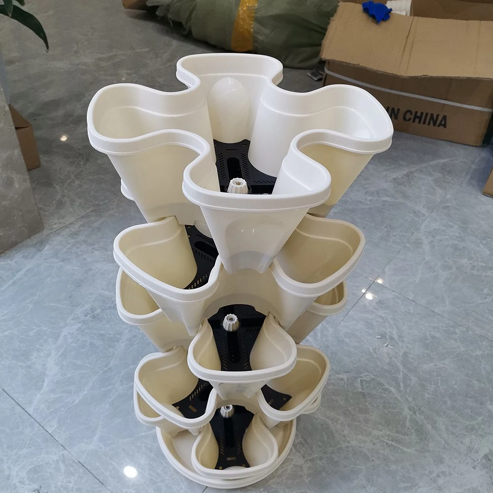 Pot intérieur en plastique pots vertical de jardinière d'agriculture de fleurs