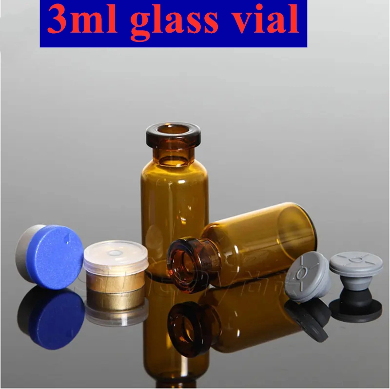 7mL 10ml Tubular Pharmaceutical Empty Injection Small Glass Bottle Viales con tapa abatible