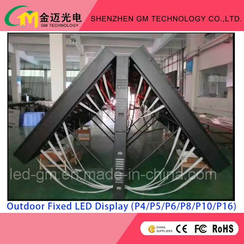 Outdoor Wireless Double-Sided Advertising LED Display Screen, P10mm Small Full Color Video