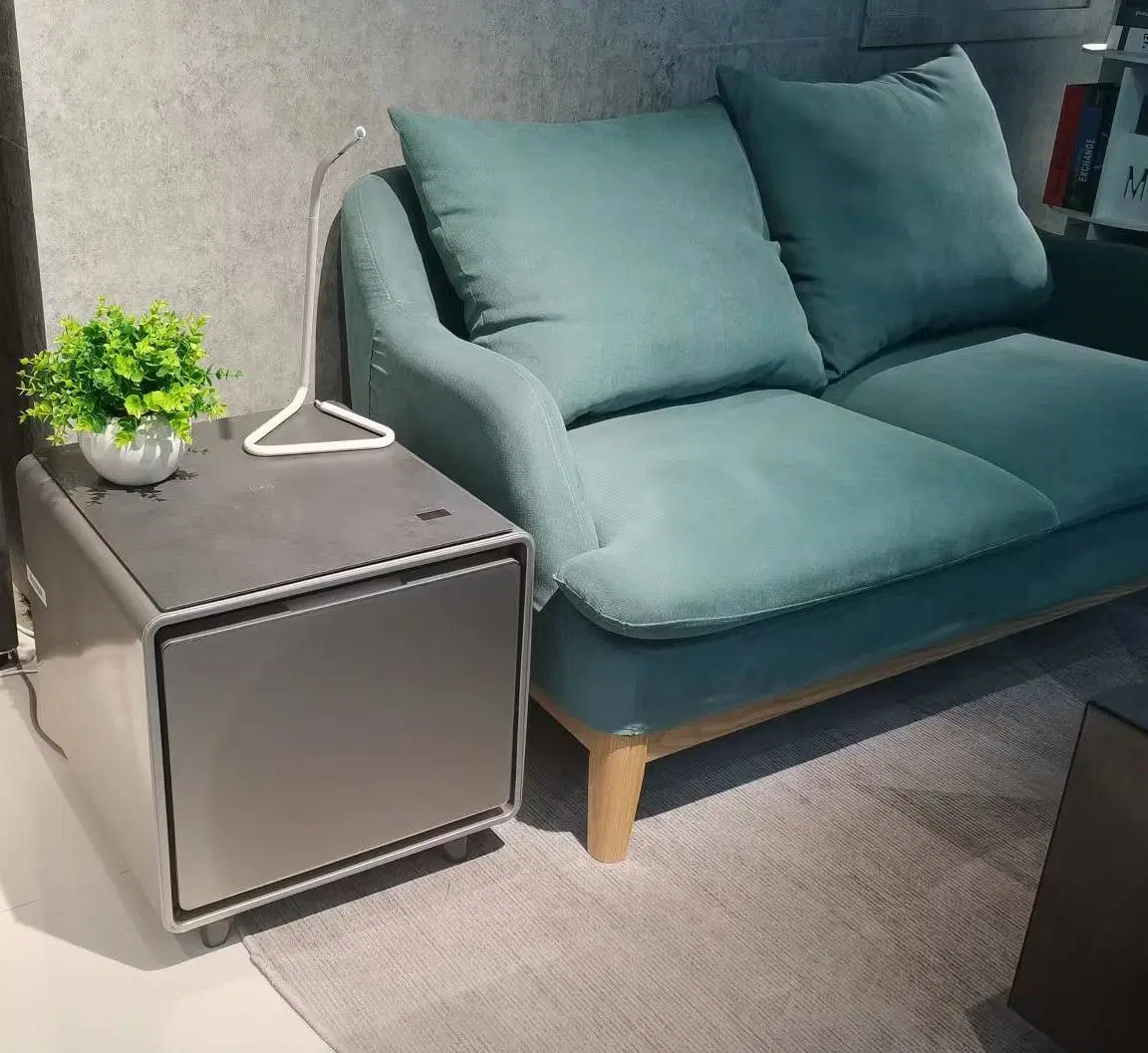 Smart Coffee Table with Fridge and USB Chargers