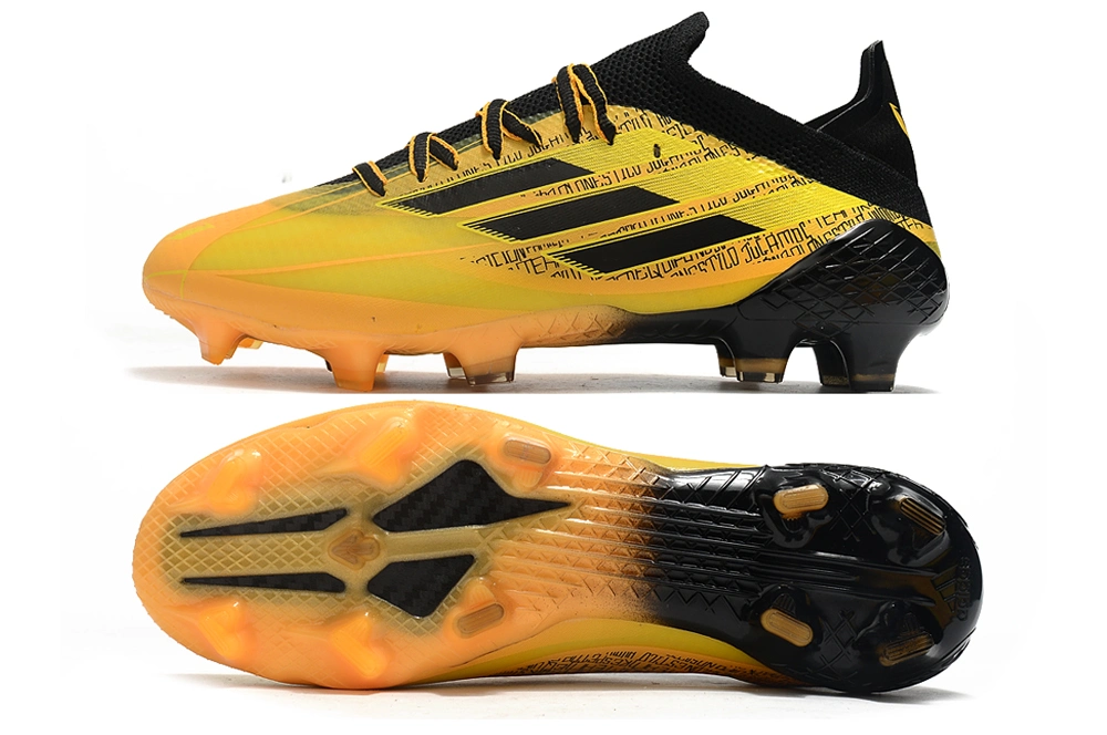 Botas de fútbol Speedflow Messi 1 fg de oro Solar hombres Zapatos de fútbol Deportes