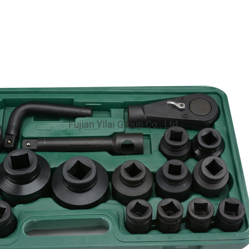 26 PCS 3/4 Inch Drive Heavy Duty Socket Wrench Black Impact Socket Set for Auto Car Repair Tools