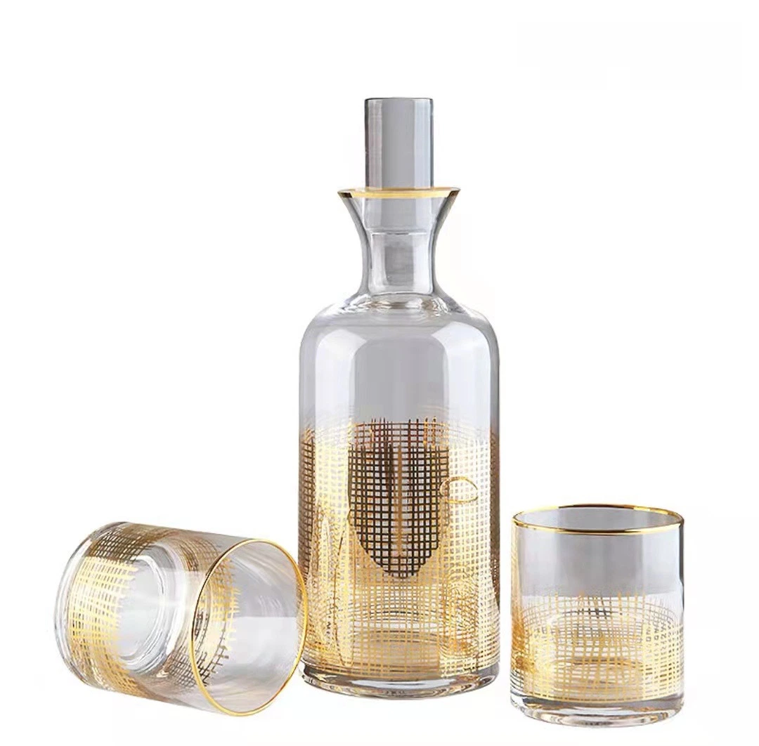 Shaped Glass Decanter for Wine Packing Printed Glass Decanter