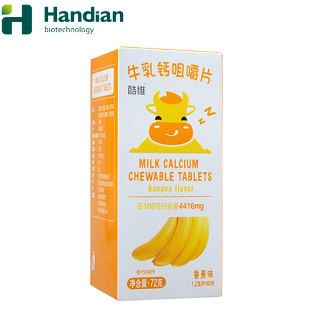 Banana Flavor Milch Calcium Ergänzt Kautabletten