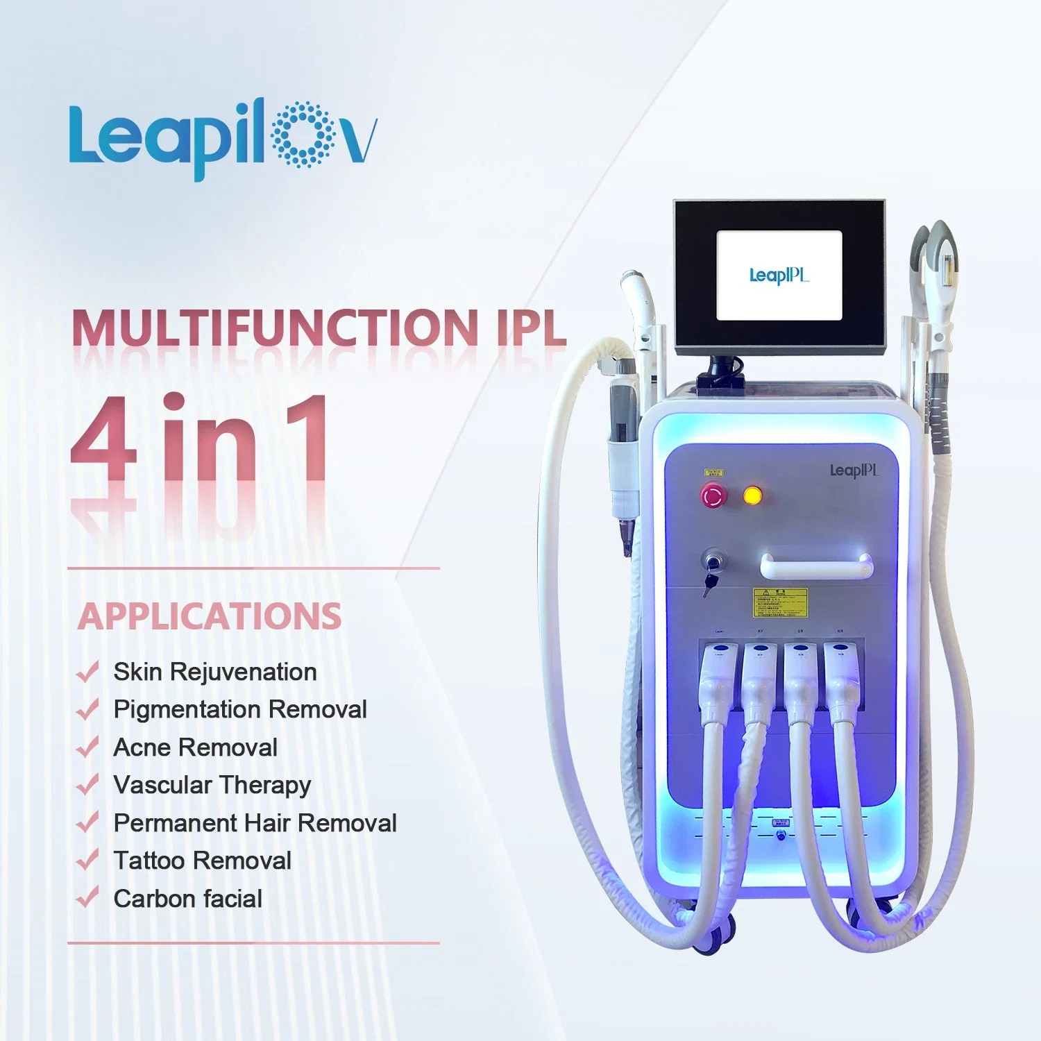 Último profesional 4 en 1 Multifunction RF Face Lift elight IPL Opt piel rejuvenecimiento Eliminación del vello