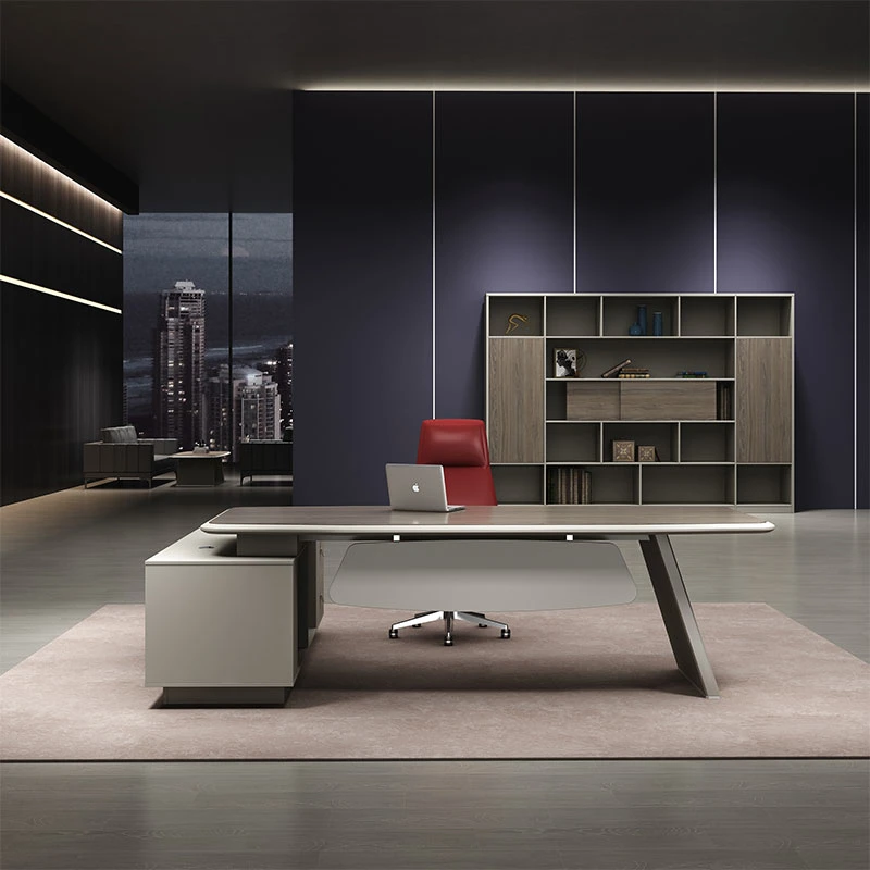 Be Greeted with New Modern Office Furniture Latest Office Desk Wooden CEO Set Executive Office Table
