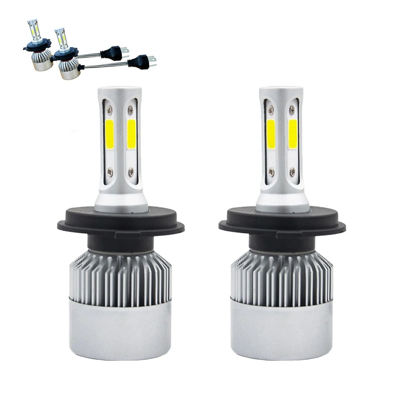 Ampoule LED H4 à 3 côtés S2, faisceau haut/bas, lampe de phare LED pour voiture 9005 H7