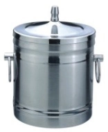 1.0L Capacity Double Layer Stainless Steel Ice Bucket