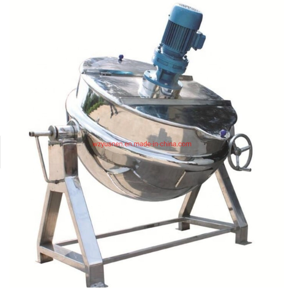 Top Quality Food Mixer Heated/Steam Jacketed Kettle/Industrial Cooking Pots with Mixer