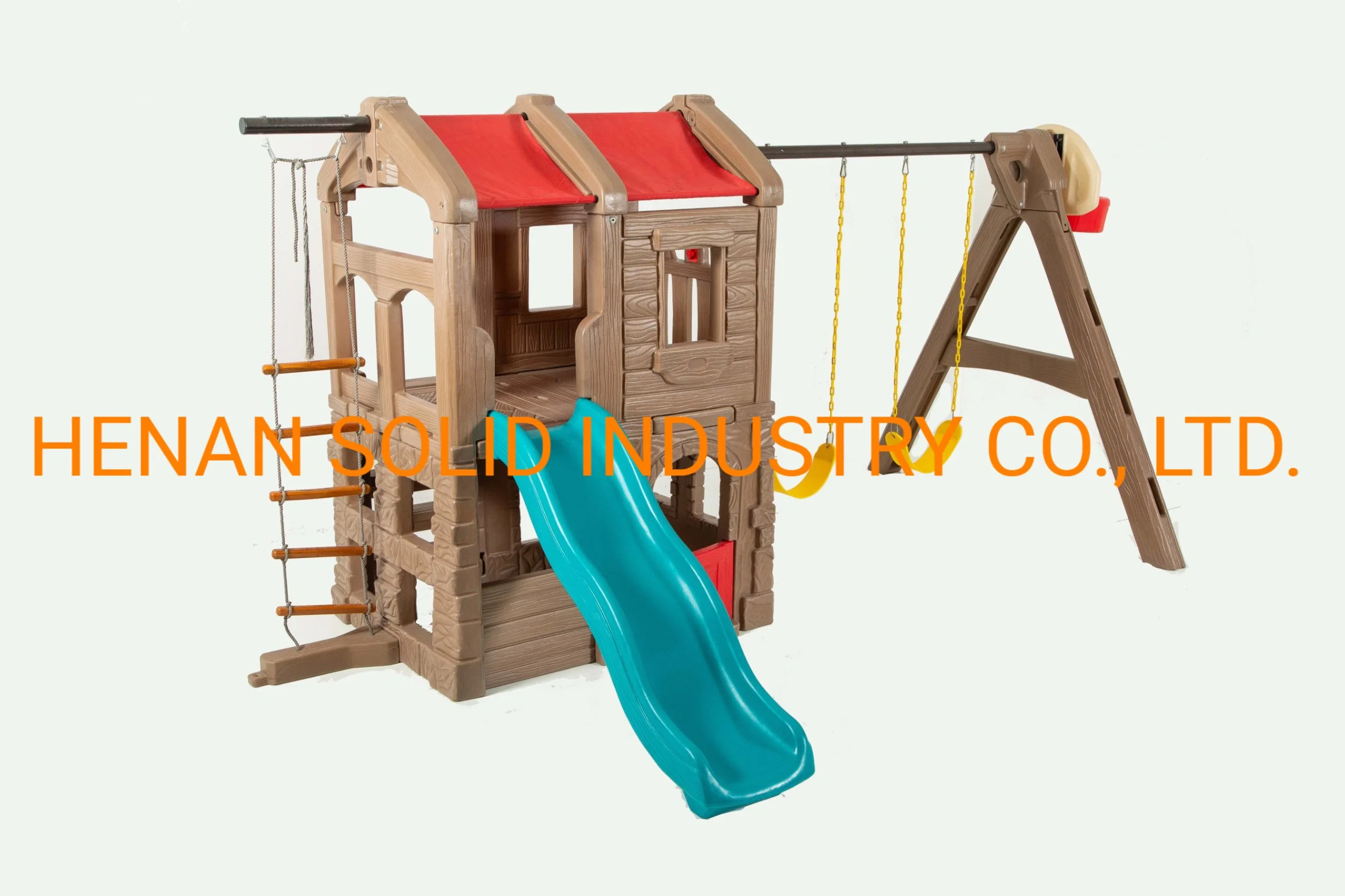 Indoor Slide Kindergarten Kinder Plastic Spielplatz Rutsche und Schaukel für Kinder