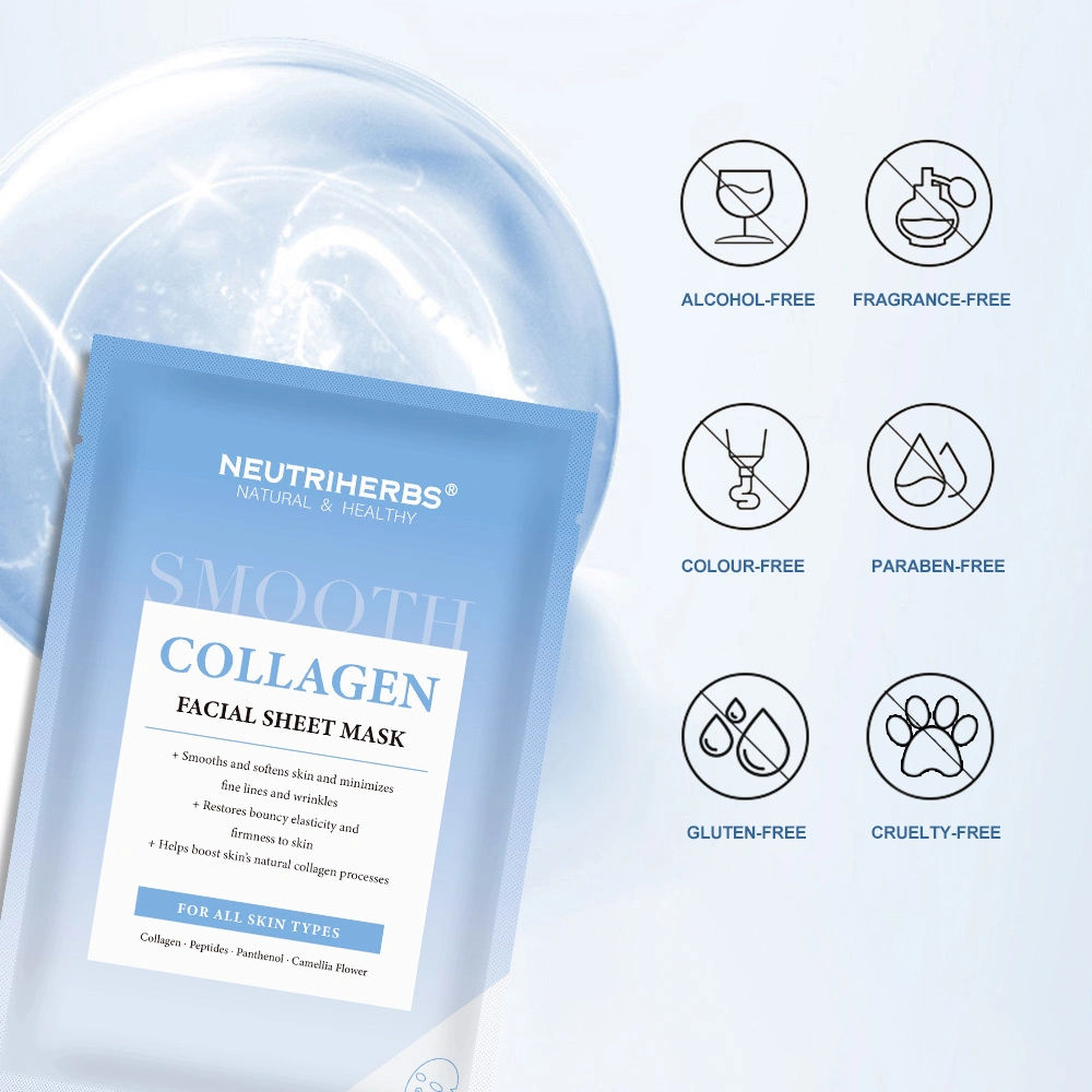 Sello privado Skincare Instant Collagen Smoothing Máscara facial