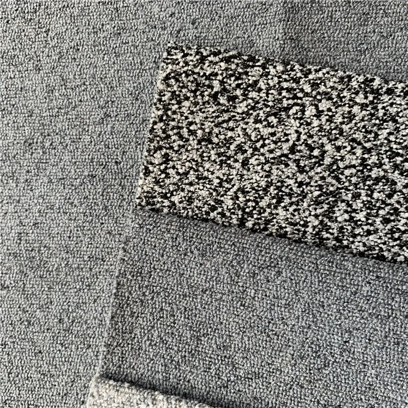 Decorative Little Boucle Plush Surface Coating Woven Fabric for Upholstery Furniture Sofa Chair