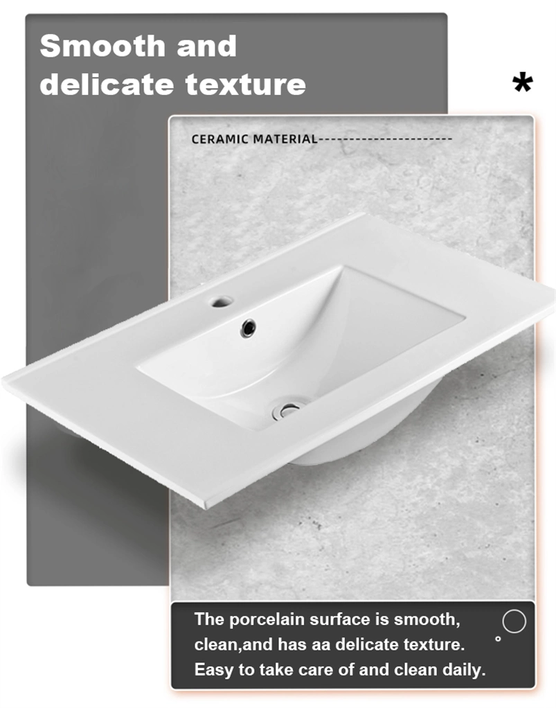 Stylish and Space-Saving Porcelain Ceramic Long Narrow Sink Bathroom Cabinet Sanitary Ware Philippines Basin