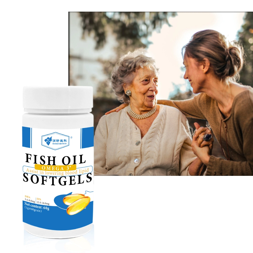 Customize OEM ODM Factory 1000mg Omega-3 EPA DHA Fish Oil Softgel Capsule