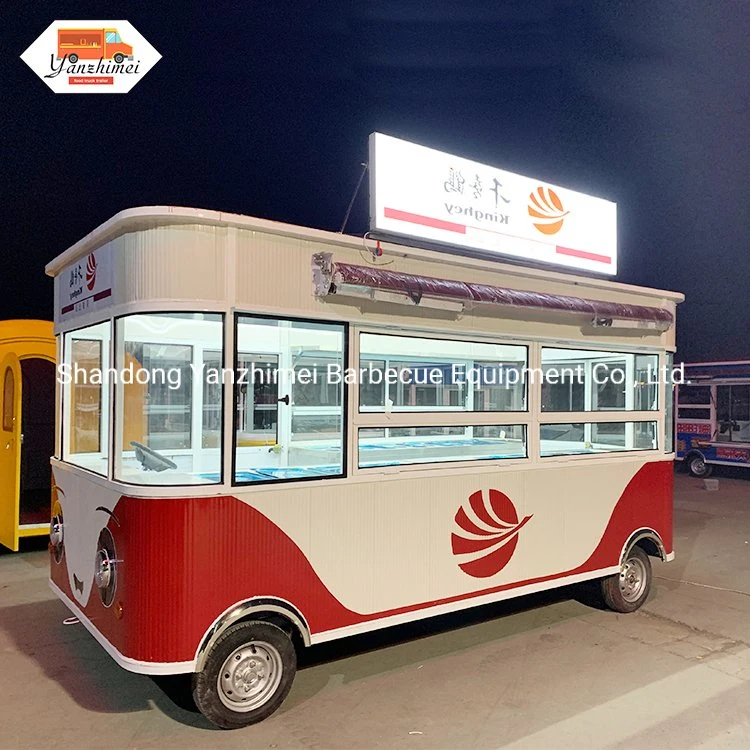 Customized Mobile Catering Trailer Vintage Food Truck Electric Bus Price