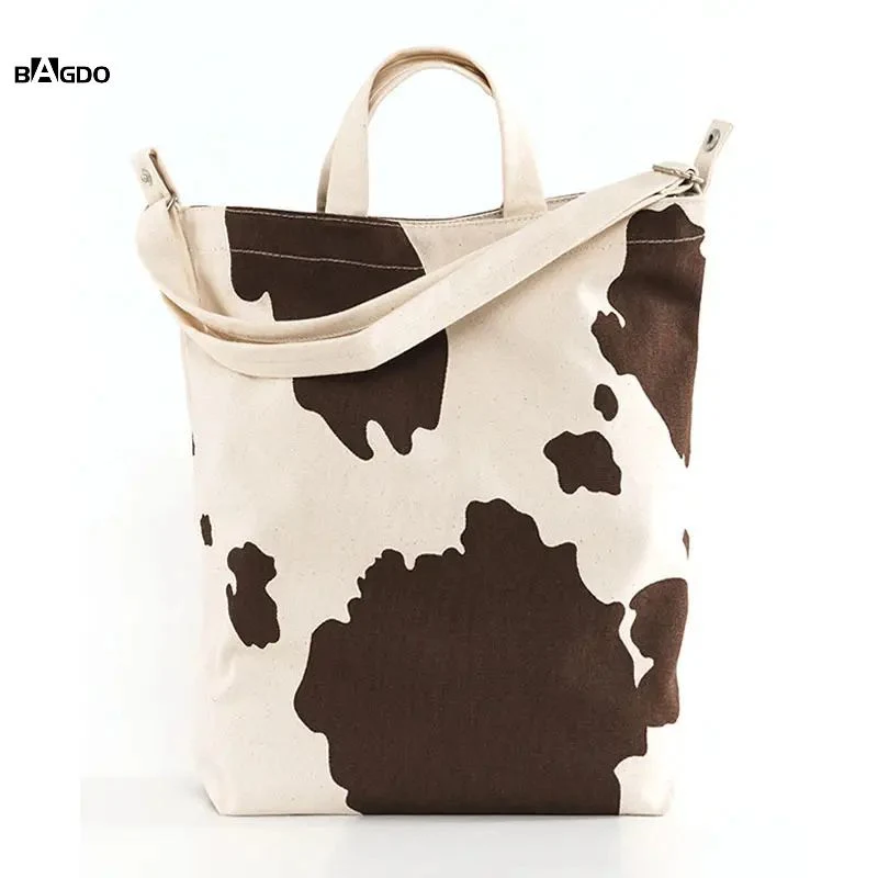 Girls Women's Canvas Tote Bags Polyester Sublimation Printing Shopping Bag