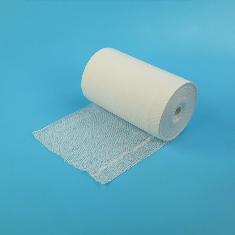 Factory 100% Pure Cotton Medical Disposables Natural Fibers Gauze Roll for Hospital