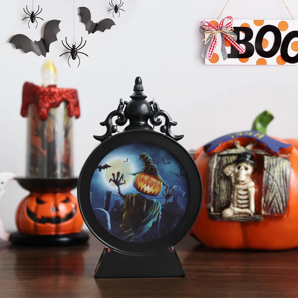 Halloween Decoration Candlestick Lighting Ornaments LED Electronic Candle Light Pumpkin Hand Lamp