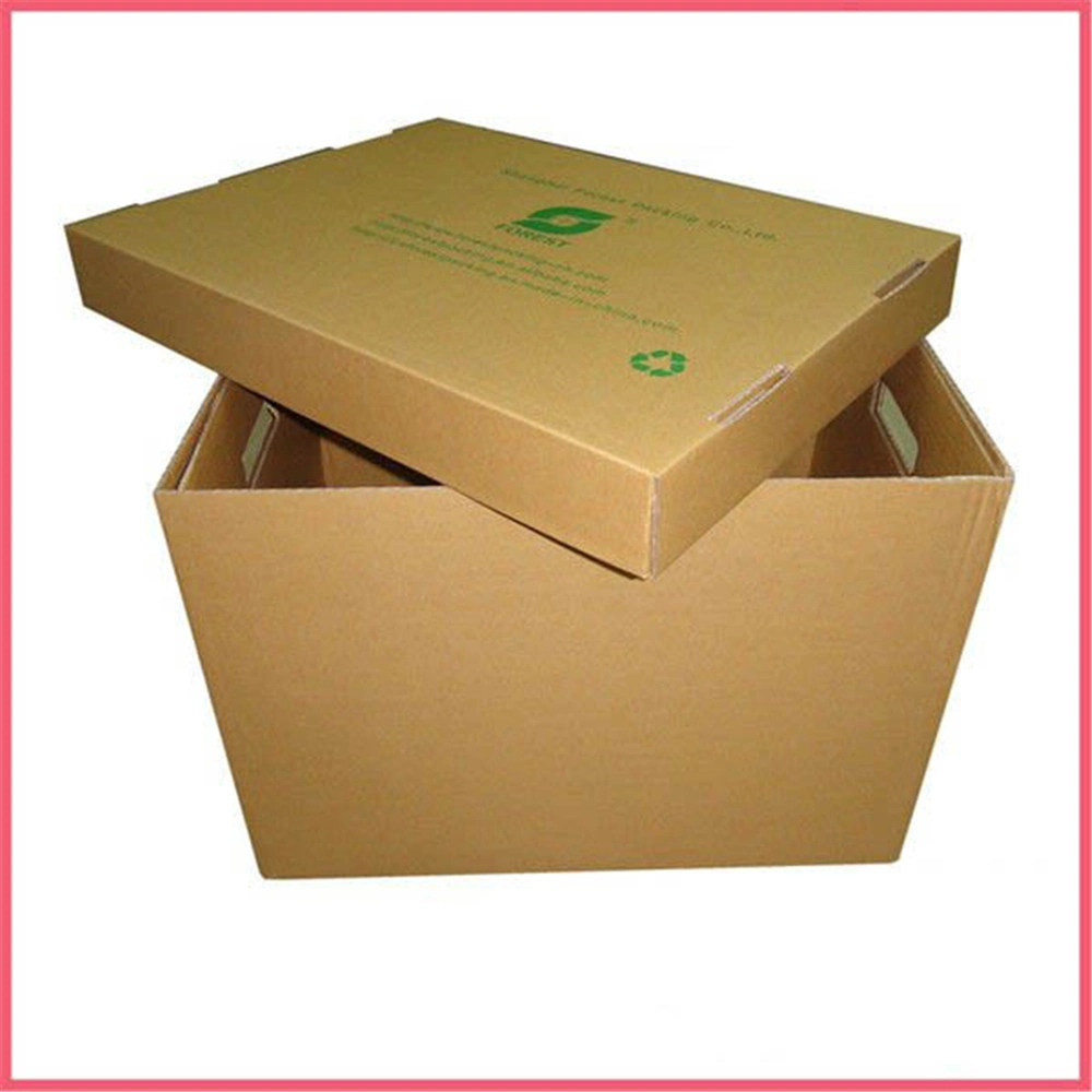 Grand carton d'expédition d'emballage personnalisé imprimé en blanc brun kraft ondulé pour vin, vêtements, eau, nourriture, chaussures, transport, envoi, livraison, emballage