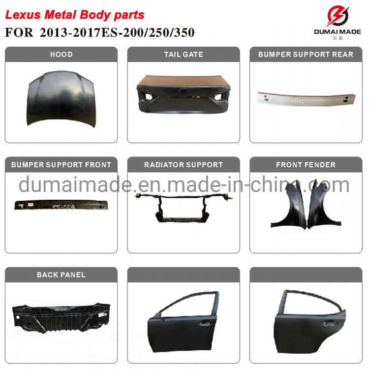 Pièces de carrosserie de voiture Lexus : capot, couvercle de coffre de hayon, portes, pare-chocs, renfort de pare-chocs, Prise en charge du radiateur pour les accessoires de voiture Lexus IS ES LS GS LX NX Rx CT