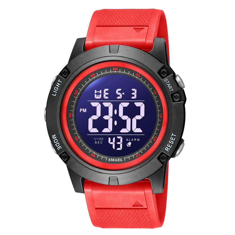 Digital Watch Waterproof Men Wrist Watches Sport Red