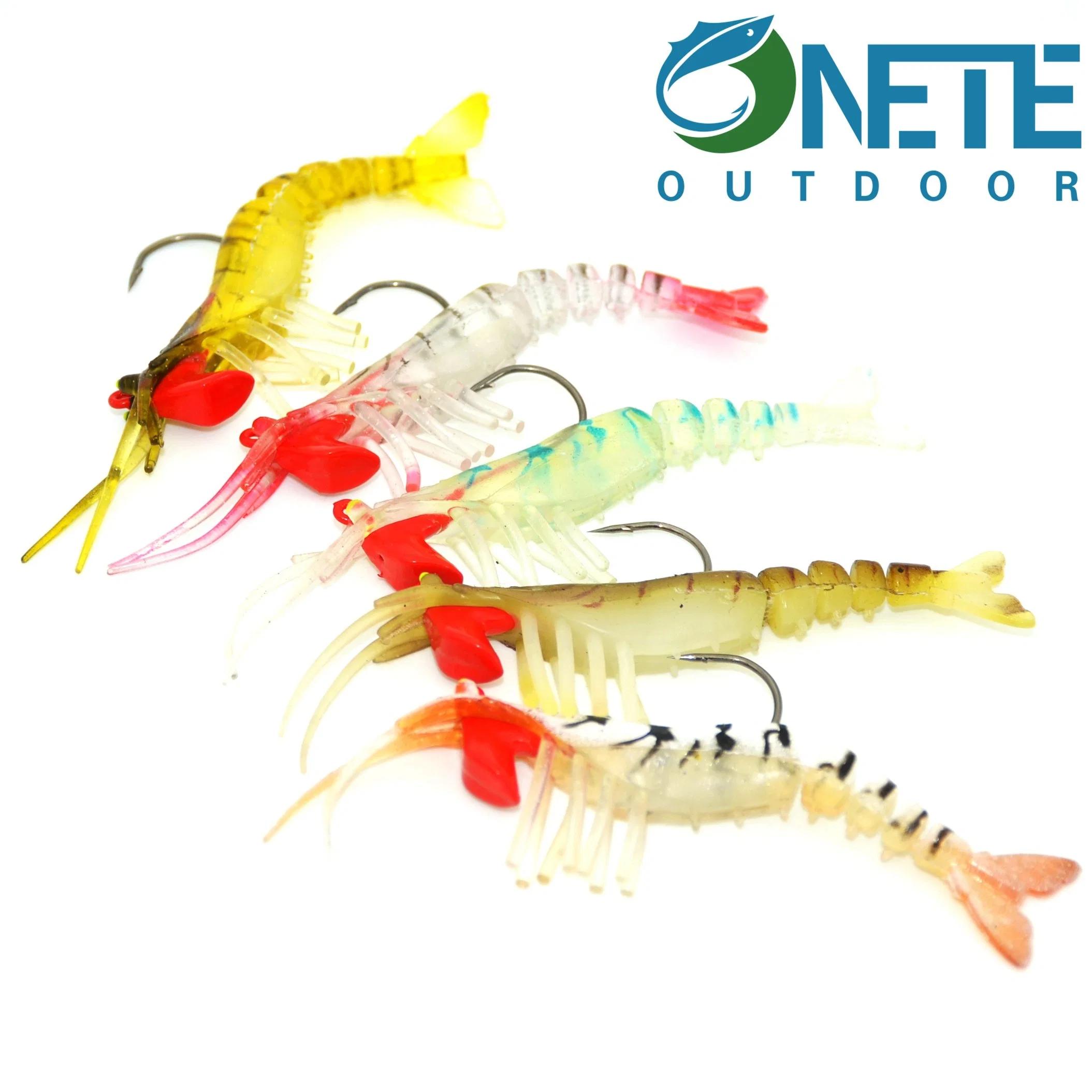 Shrimp Creatures Stre17-04 9cm 11.5g Soft-PVC Saltwater Pre-Rigged Fishing Lures