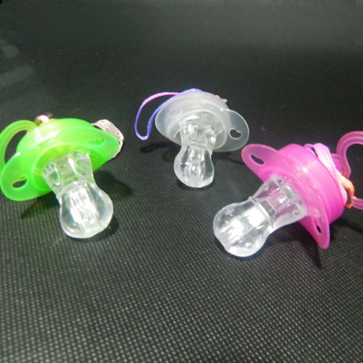 Children's Toys LED Luz parpadeante Bungee Di Abar Pacifier Luz de silbato