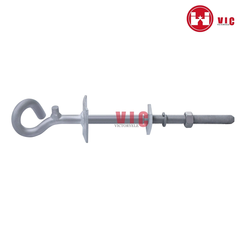 Vic Pole Line Hardware Galvanized Pigtail Bolt Hook