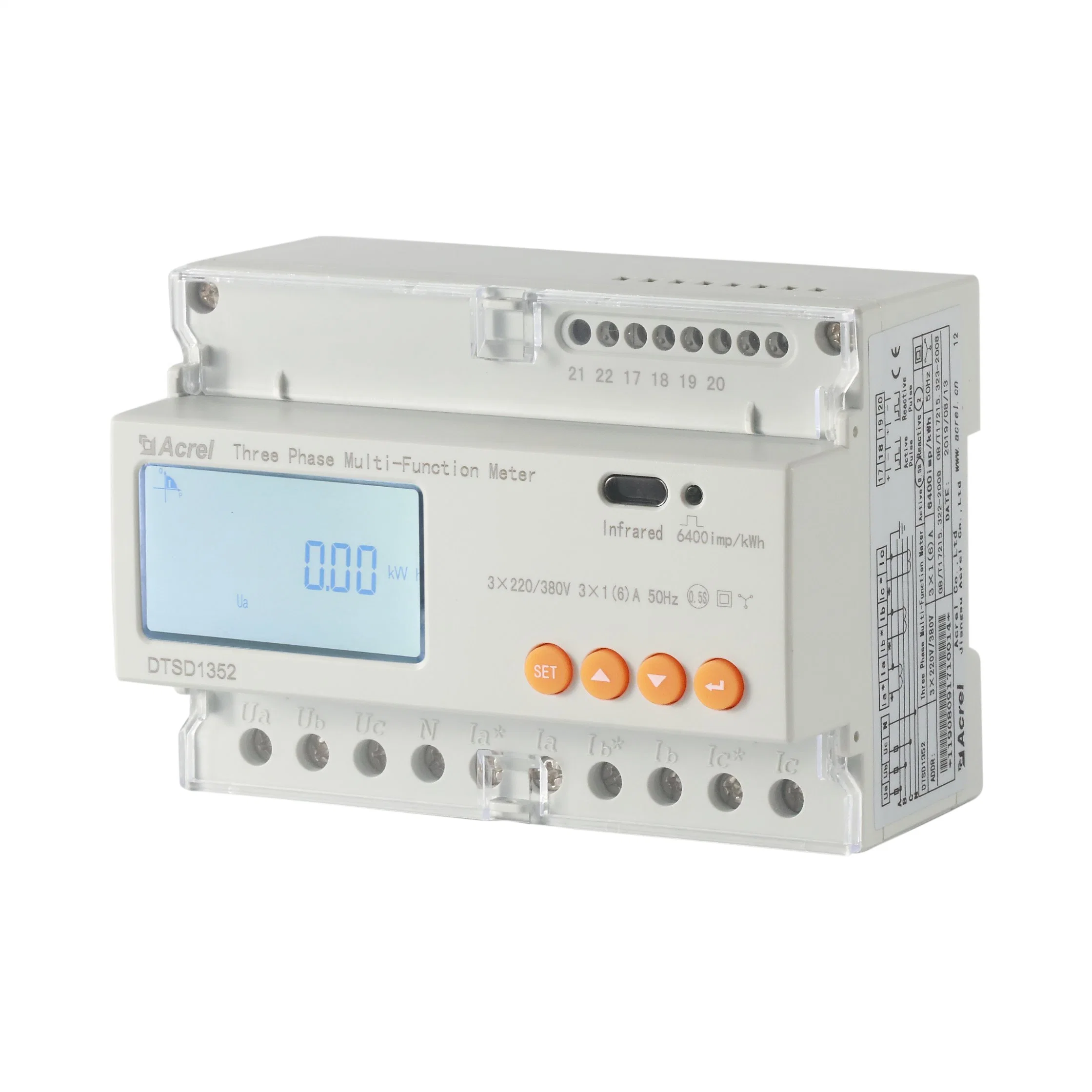 Acrel Adl3000-E/C солнечной энергии метра три фазы с RS485 Modbus, 80непосредственно в