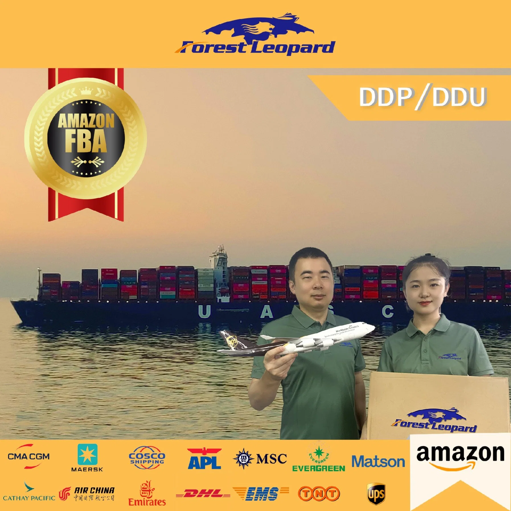 Forestleopard Company Freight Forwarder Logistics Service Cargo Rates Fba Amazon Shipping Agent in From China DDP /DDU to USA UK