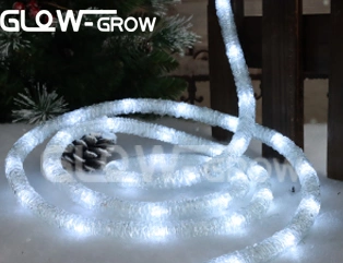 UL ETL flexible Navidad hielo cristal LED Luz de cuerda para Casa decoración de evento de vacaciones