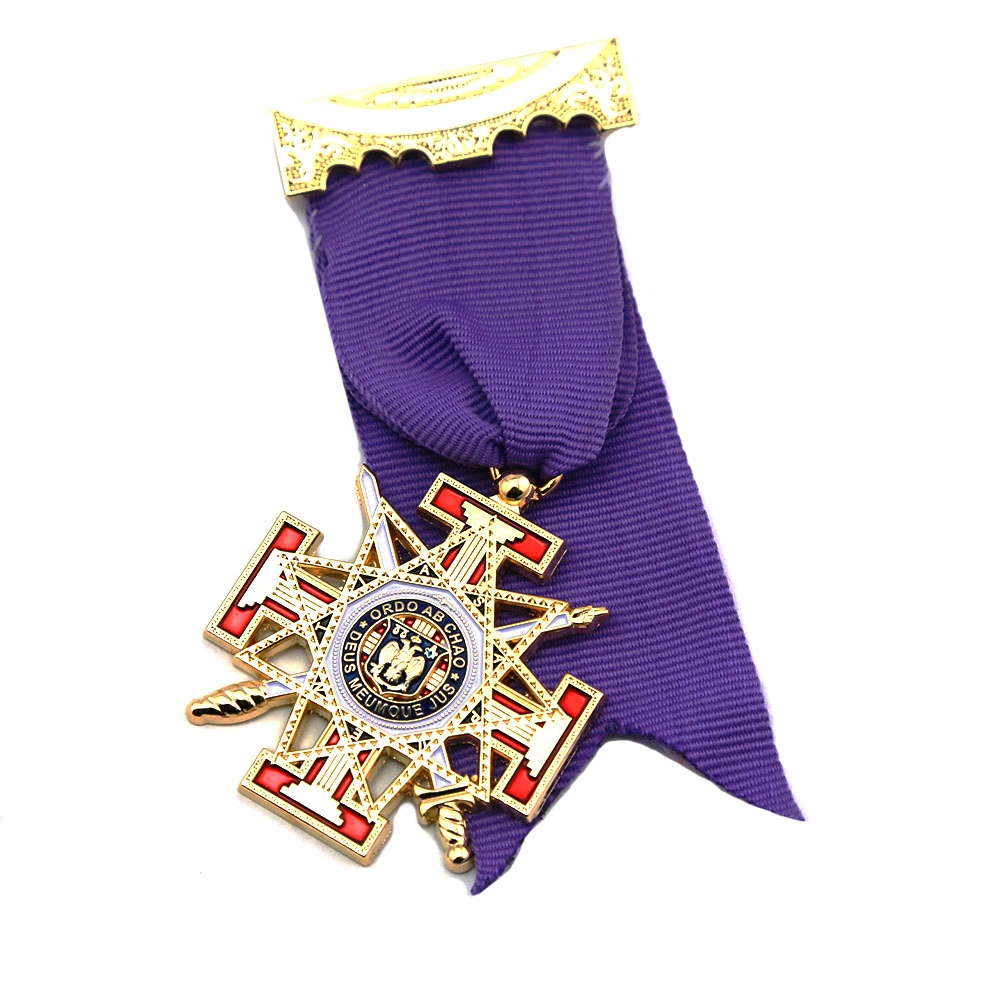 Custom Award Medallion of Honor with Velvet Box Medal and Badge