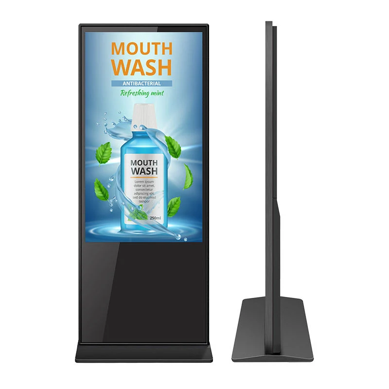 55 Inch Floor Stand Digital Signage with Shoe Polishing Ad Display Machine Advertising Player