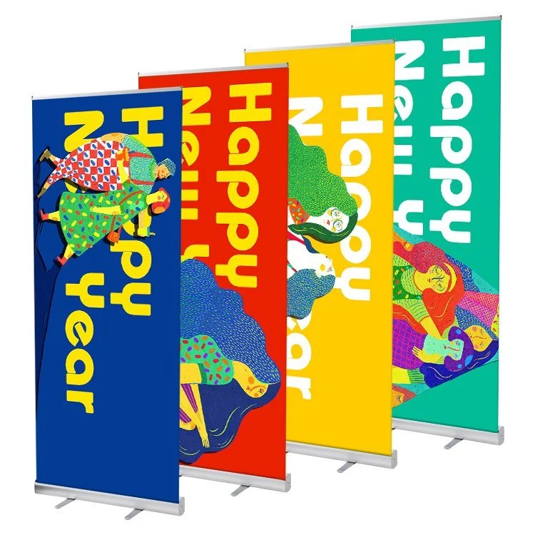 Aluminum Tripod Roll up Banner Stand for Display Exhibition Advertising Equipment
